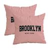 Brooklyn New York Printed Pillowcasezipper Design, Decorative Pillowcase, 45X45 Cm Pillowcase