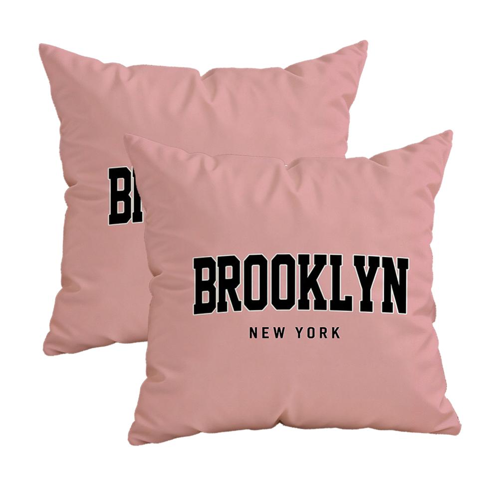 Brooklyn New York Printed Pillowcasezipper Design, Decorative Pillowcase, 45X45 Cm Pillowcase