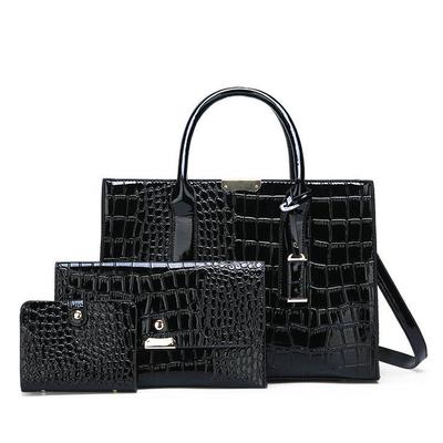 Crocodile Grain Women's Handbag: 2023 Large Capacity, Versatile Shoulder & Crossbody Bag – New European & American Fashion Style