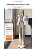 Chenille Fleece-Lined Bell Bottom Pants for Plus-Size Women - Autumn/Winter Lambswool Cotton Micro-Flare Warm Pants