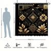 1/4 Set Einfaches Grünes Pflanzen Duschvorhang-Set Einfacher High-End Duschvorhang Kunstmuster Moderne Heim-Badezimmer-Dekoration