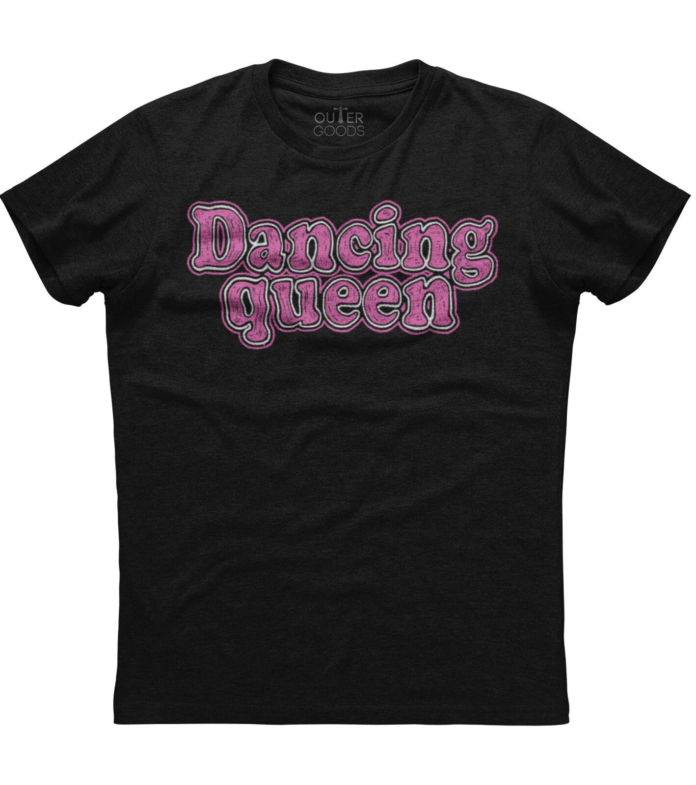 Dancing Queen Gift Items Womens Short Sleeve Cotton Black T-shirt M