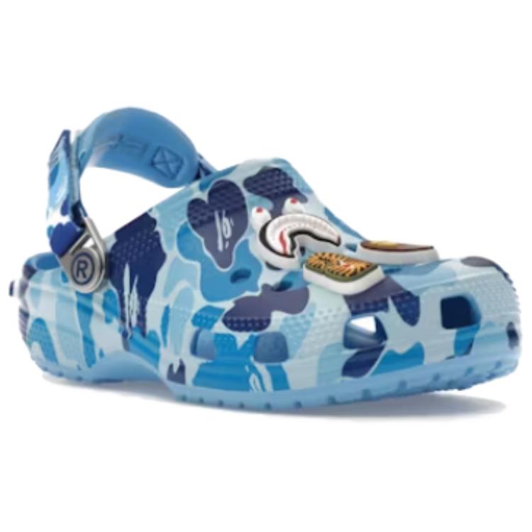 Crocs Sabot Classique A Bathing Ape Abc Camo Bleu Enfants 210285-4TB