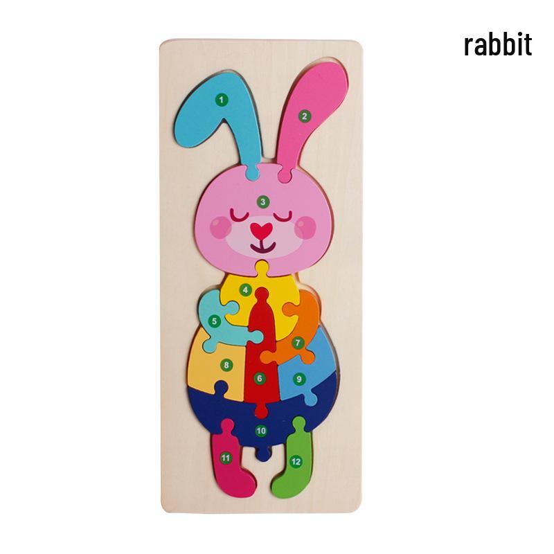 3D Wooden Transportation Animal Puzzle: Educational Jigsaw Board for Early Learning