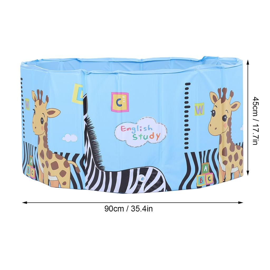 Folding Swimming Pool Water Proof PVC Non Inflatable Folding Kiddie Pool with Reinforced Support for Indoor Outdoor Type 1 35.4x35.4x17.7in