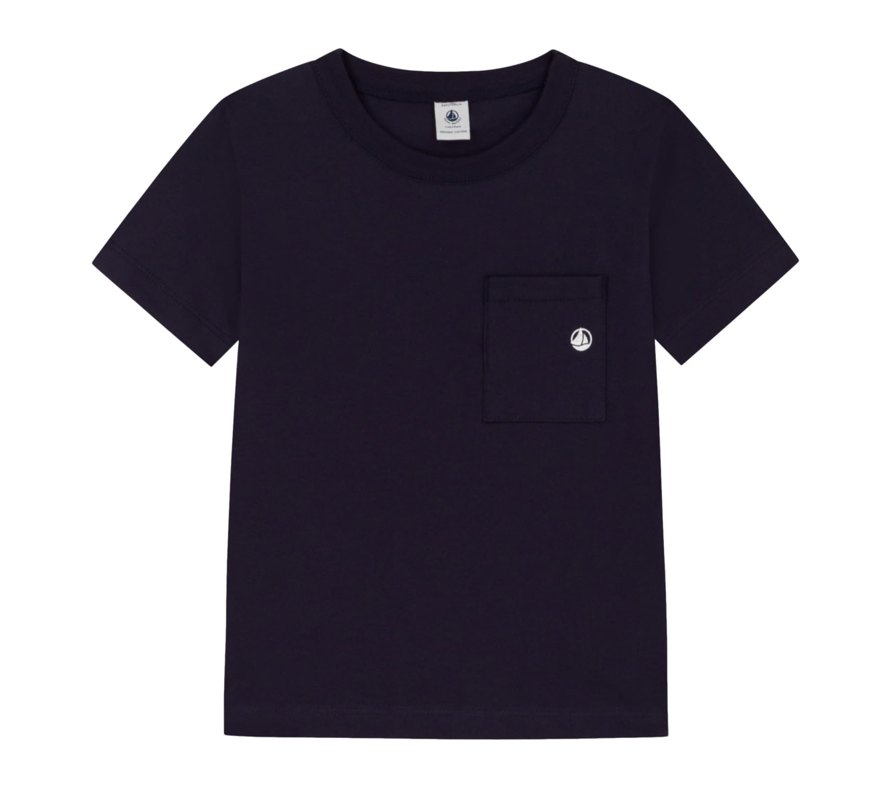 

Petit Bateau Cotton Short Sleeve T-Shirt A072HB Dark Navy, Age 8, 128cm