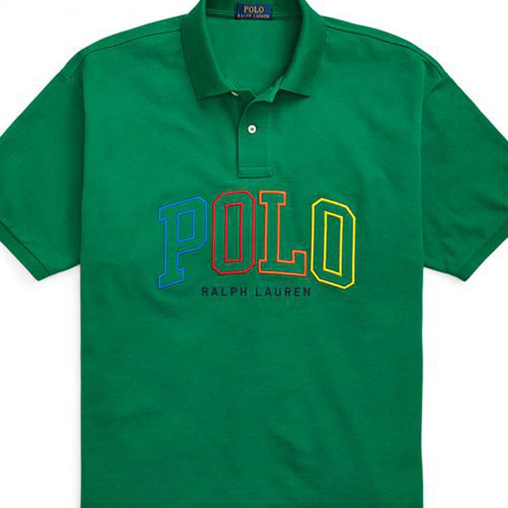 Polo Ralph Lauren Ss23 Letter Logo Embroidered Pullover Short Sleeve Polo Shirt Men Polo Shirts Green MNPOKNI1N822261-300