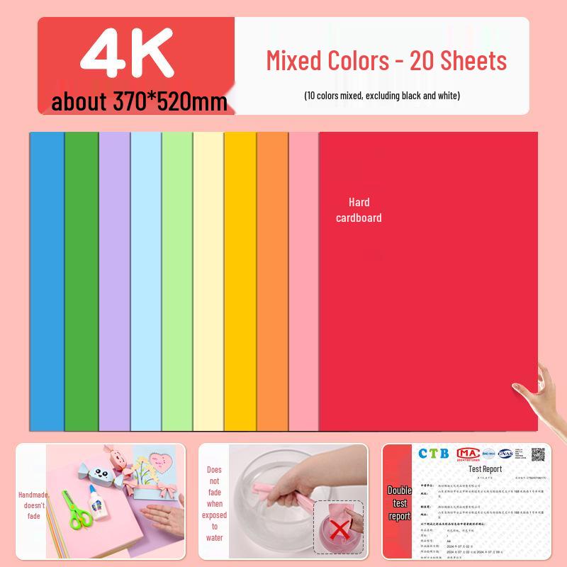 Macaron barevný karton A3/A4 4K/8K Origami papír pro studenty a pop-up knihy