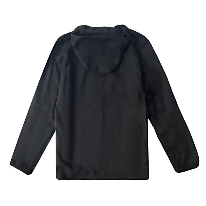 Li Ning Stolní tenisová série Jednobarevná Pohodlná Jednoduchá Všestranná Ležérní Sportovní Větrovka s kapucí Pánská Svrchní oblečení Černá AFDVC51-1