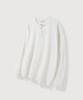 MOOD INSIDE Ribbed Snap Henley Neck Long Sleeve_White