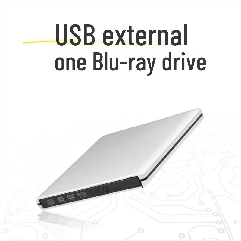 High-End Ultra-Thin USB 3.0 Aluminum External 4K Blu-ray Burner for Laptops & Desktops