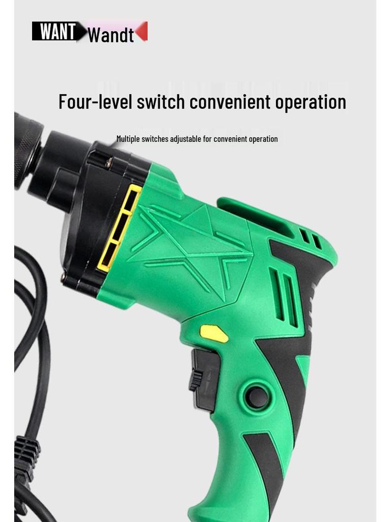 Multifunctional High-Power Electric Drill & Screwdriver for Household Use