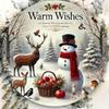 Snowman Deer Round Metal Sign Winter Holly Berry Pine Decorative Tin Wall Art Home Bar Cafe