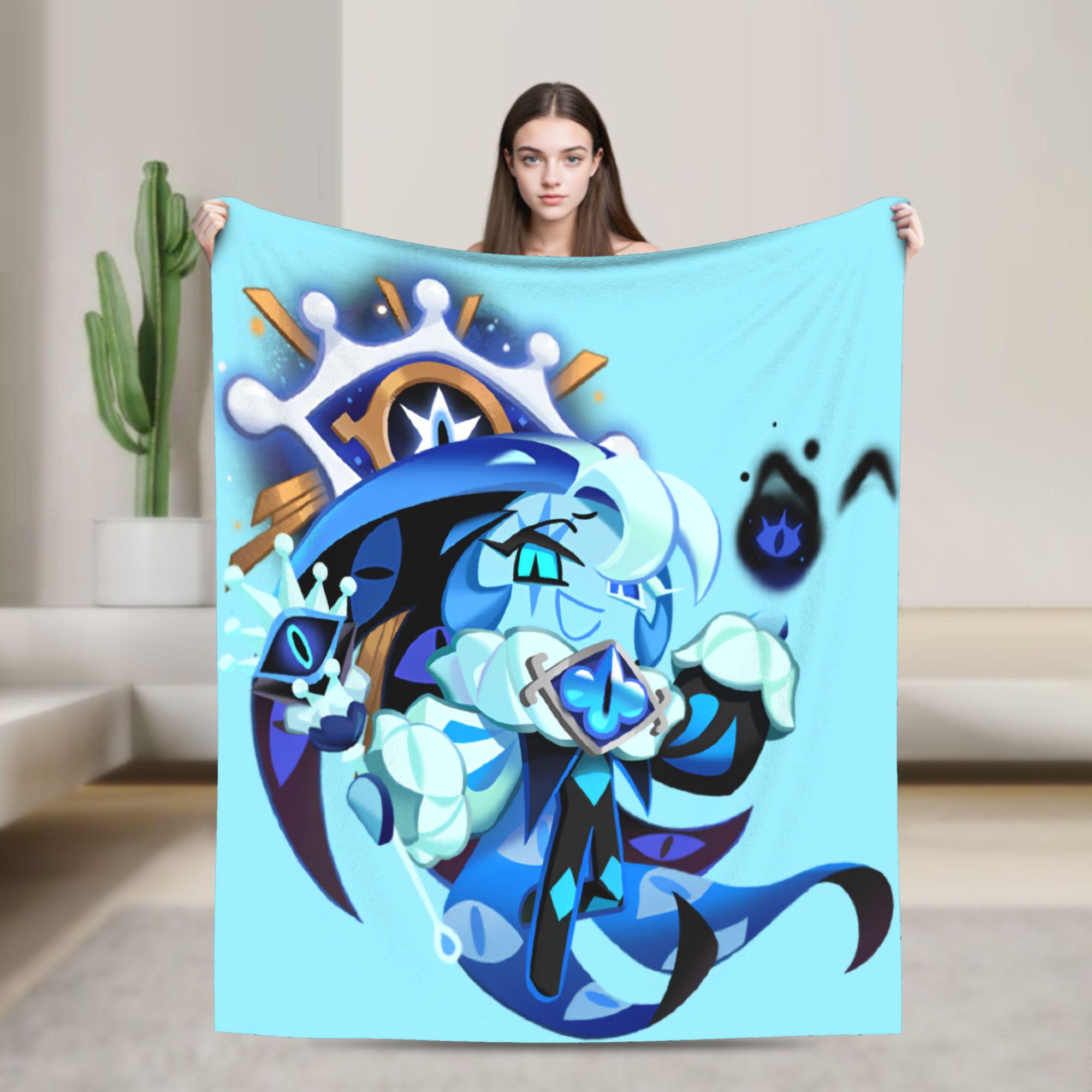 

Shadow Milk Cookie Run Kingdom Blankets Cute Cartoon Anime Plush Vintage Breathable Throw Blankets for Coverlet Autumn/Winter 200x150cm 80x60in