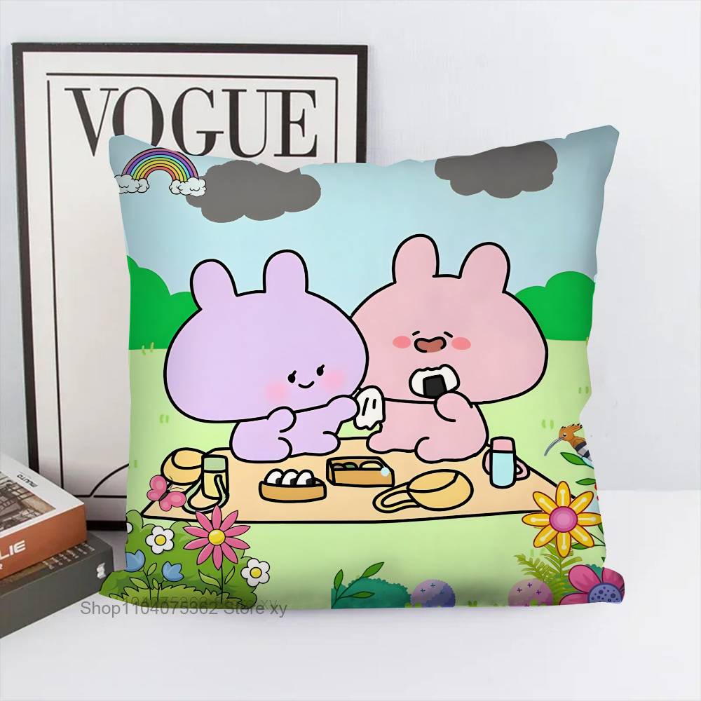 1Pc Asamimichaan Asleep Asamimi Pillow Case Fashion Square Pillowcase Bedroom Sofa Room Ins Decoration Leisure