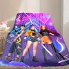 [1pc Kpop Demon Hunters Blanket] All-Season Blanket - Cozy Blanket for Sofa Couch Home Decoration, Digital Printed Nap Blanket