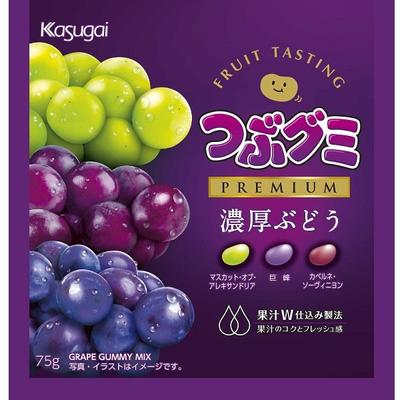 Kasugai Crush Gummy PREMIUM Biezs Vīnogu 75g Bagāta vīnogu ēšanas pieredze.Bagāta vīnogu ēšanas piered Bagāta vīnogu ēšanas pieredze.