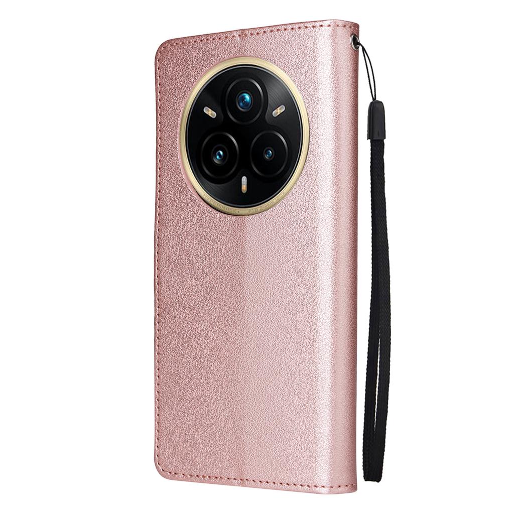 For Realme 14 Pro+ 5G Case Wallet Stand View PU Leather Phone Cover with Wrist Strap