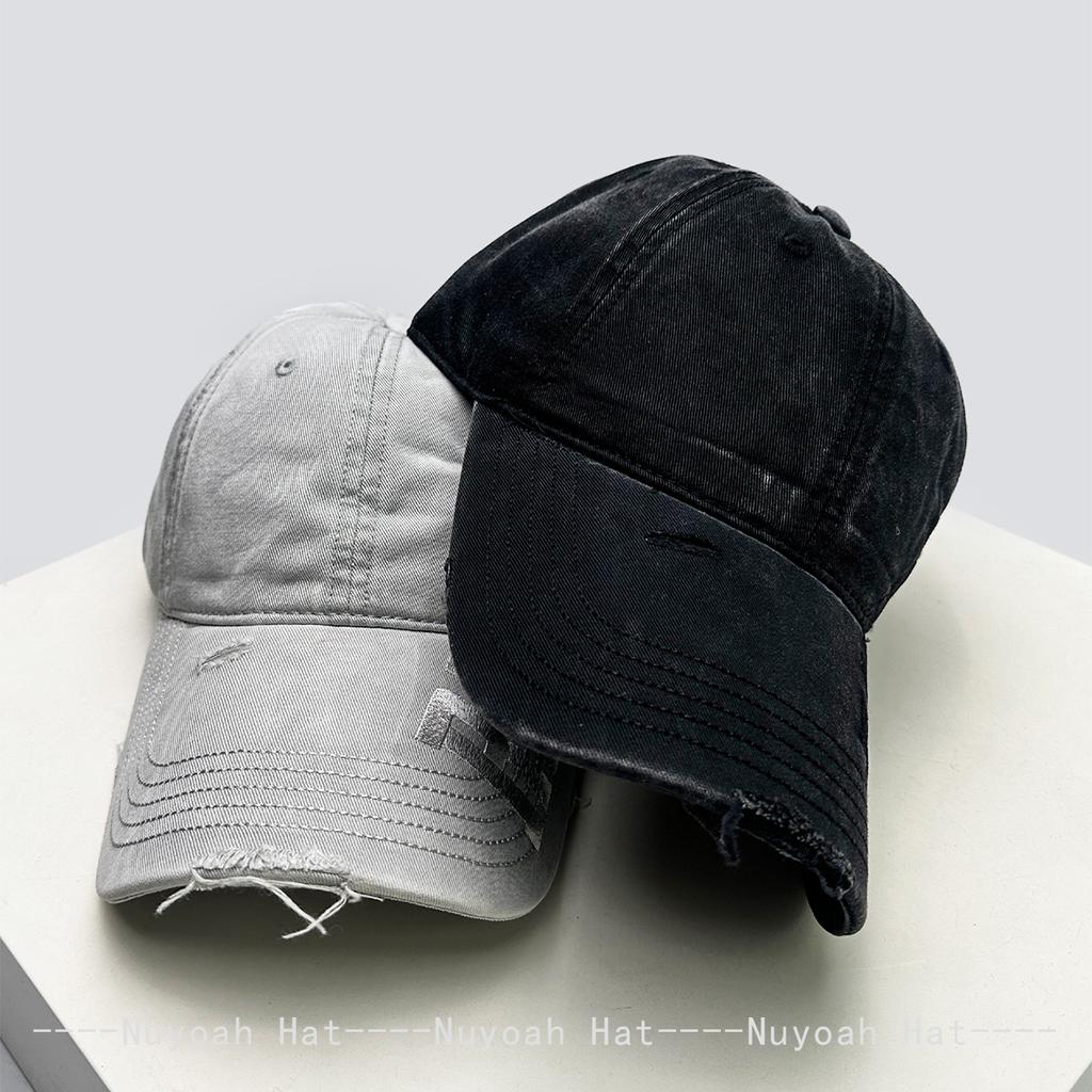 And Women Bandhnu Broken Style Embroidered Side Letter Prints Baseball Caps Sun Protection Street Style All-Match Distressed Peaked Hats Fashion