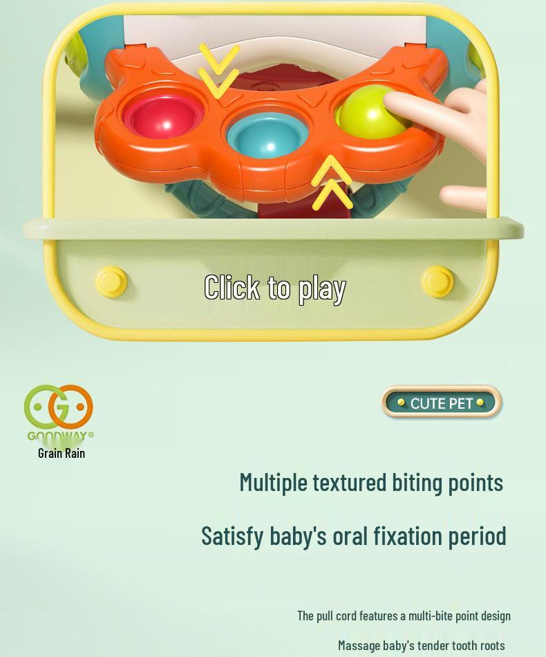 Cross-Border Guyu UFO Finger-Pull Toy: Pressable, Chewable, Enlightening Fun for Early Education