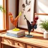 Martial Art Chicken Figurine Resin Craft Drunken Kung Fu Rooster Statue For Living Room Desk Shelf Decorative Ornament