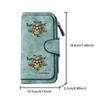 Butterfly Skull Print Long Zipper Wallet, Large-capacity Card Holder, Unisex Clutch Bag, Stylish Zippered Coin Purse, Suitable for Daily Use, a Great