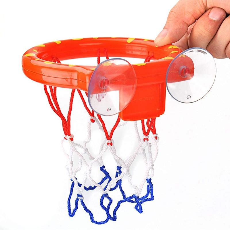 1 set Bebek Basketbol Banyo Oyuncak Seti Mini Potası ve Topları ile - Vantuzlarla Eğlenceli Su Oyunu