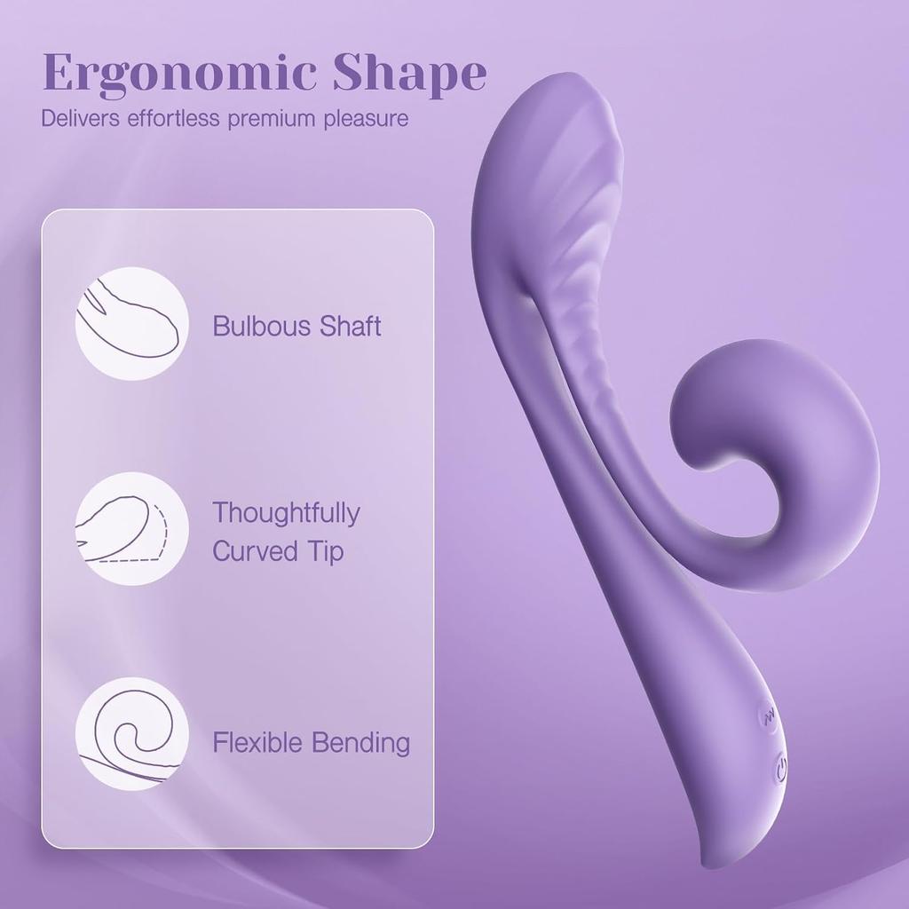 Tracy's Dog Rabbit Vibrator Sex Toys - Clitoral Kissing G Spot Vibrator for Women & Couples, Adult Toy for Dual Stimulation with 10 Vibrations,