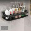 NoDrill Bathroom Shelf, Wall Mounted Storage Rack, Space Aluminum, Sink & Toilet Organizer