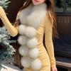 Long Faux Fox Fur Scarf Women Winter Warm Soft Furry Scarves Casual Lady Outdoor Neck Warmer Collar