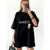 Oversized T Shirt Black Evolution Of Weekdays To Friday Beer Graphic Print For Casual Wear Weekend Outfits Party Style