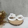 Hollow Love Plaster Decoration Mold DIY Handmade Ribbon Heart Shape Candle Gypsum Silicone Mold Valentine's Day Gift Home Decor