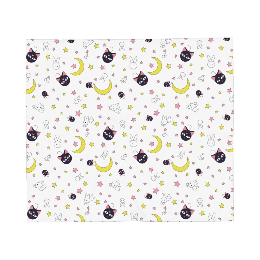 Koce Anime S-Sailor M-Moon Polarowe Na Cały Sezon Wielofunkcyjne Lekkie Cienkie Kocyki na Sofę Sypialnię Poszewki na Kołdrę