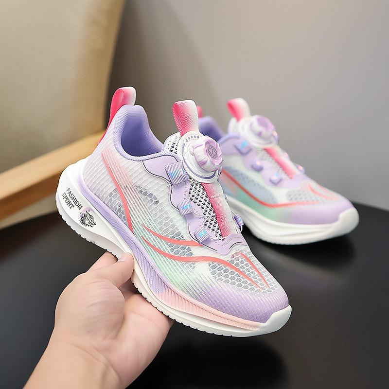 Children's running shoes girls summer new single mesh breathable sports shoes medium and large boys wear-resistant non-slip sports classmates