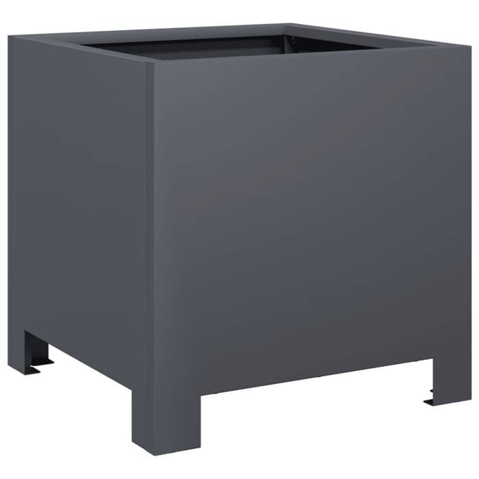 VidaXL Anthracite Planter 30x30x30 Cm Steel, Planter, Patio Planter, Flower Box, Outdoor Planter, Box To 851189