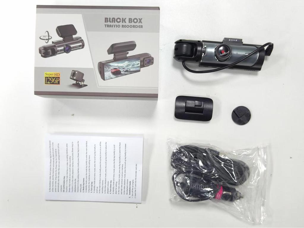 1080p HD Dash Cam with Night Vision & WiFi - 3.16" Triple Lens Car Recorder
