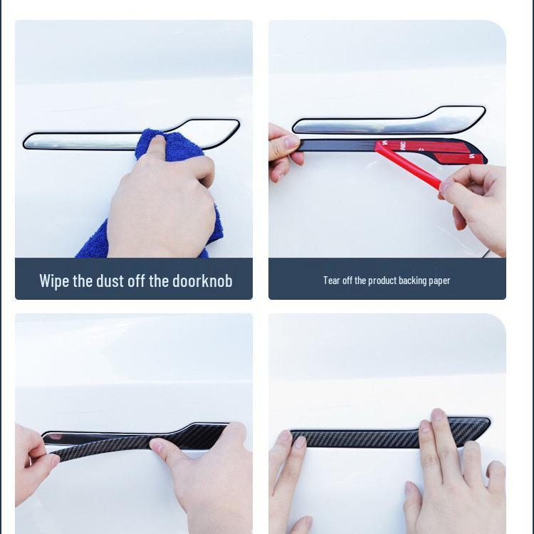 Tesla Model 3/Y Carbon Fiber Door Handle Protective Film