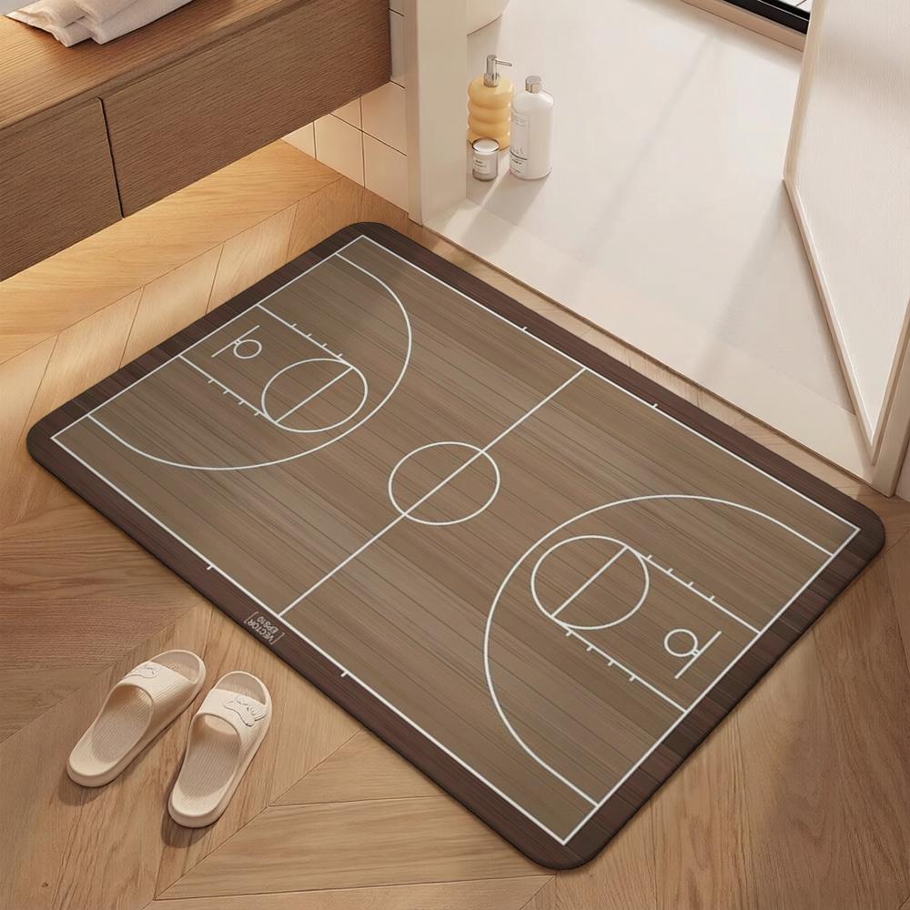 Basketball Court Patterned Rug Soundproof Noisereducing Carpet For Study Reading Area Home Party Decor Halloween Gift