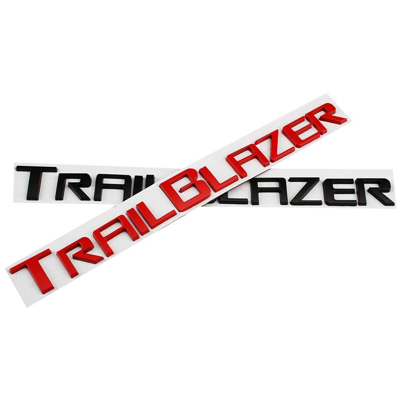 Car 3D Metal Letters Logo Decals Sticker For Chevrolet Trail Blazer Car Rear Trunk Alphabet Emblem Badge Styling Stickers Ld2