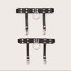 Style Punk Ladies Leg Ring With Metal Leather Y2k Fetish Garters For Party Wear