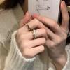 Vintage Enamel Oil Open Gold Rings Checkerboard Finger Ring  Accessories Jewelry Gift