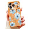 Lovely Sky-blue Flowers Pattern Case For iPhone 17 Pro Max Magnetic For Magsafe Skin Feeling Cover For iPhone 16 15 14 13 Pro Max