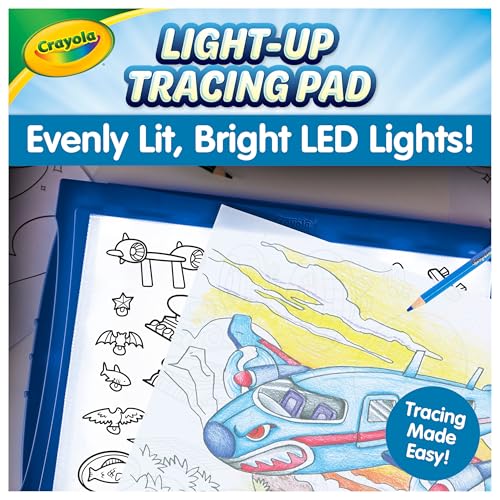 Crayola Light-Up Tracing Pad, Blue, Drawing, Tracer, Coloring, Vehicles, 040907, Authentic