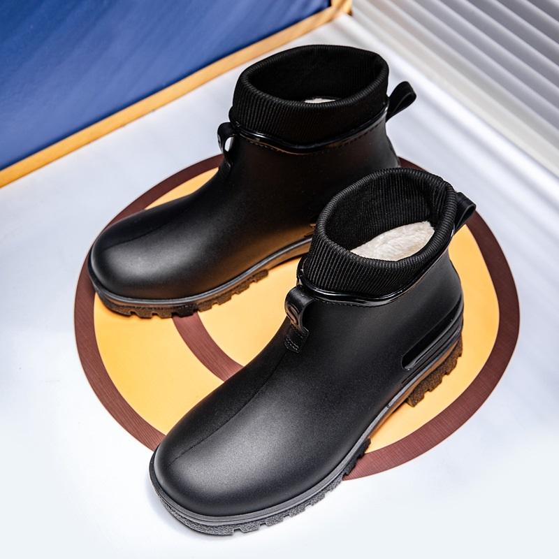 Short Rain Boots Waterproof Non-slip Ankle Rubber Shoes For Outdoor Work Kitchen