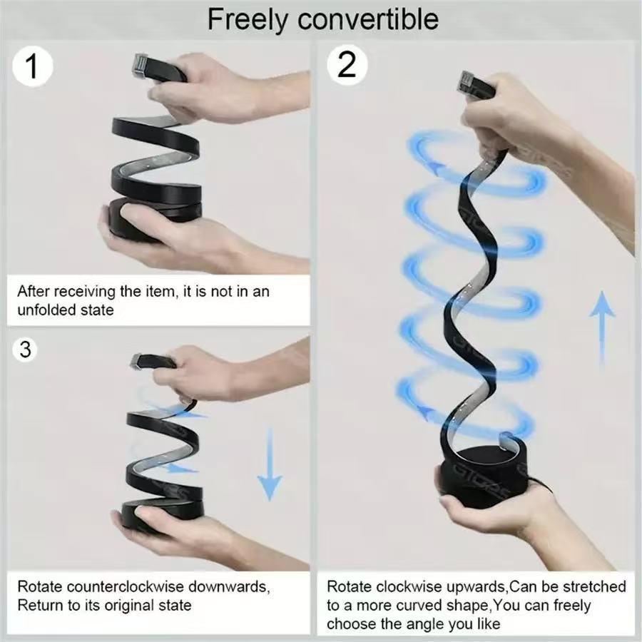 2025 Cross-border E-commerce: Modern Spiral, Adjustable LED, USB-Powered Desk Lamps