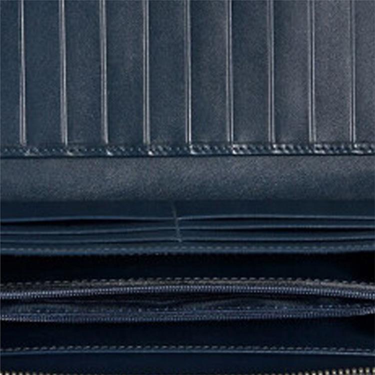 Gucci Monogram Logo Embossed Leather Long Zipper Wallet Men Wallets Dark-Blue Navy-Blue 447906-CWC1R-4009