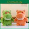 Hippo Animal Stuffed Plush Toy Cartoon Bow Doll Multiple Colors Children Gift