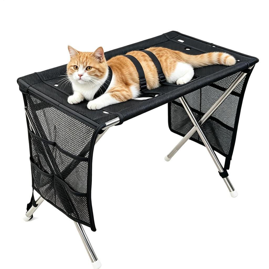 Cat Grooming Table Detachable Pet Care Bed Small Breathable Support Bed Cat Grooming Hammock For Puppy Kitten Bathing Trimming