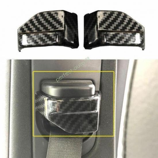 For Benz GLE GLS 2016-2018  ABS Carbon Fiber Seat Belt Buckle Adjust Cover