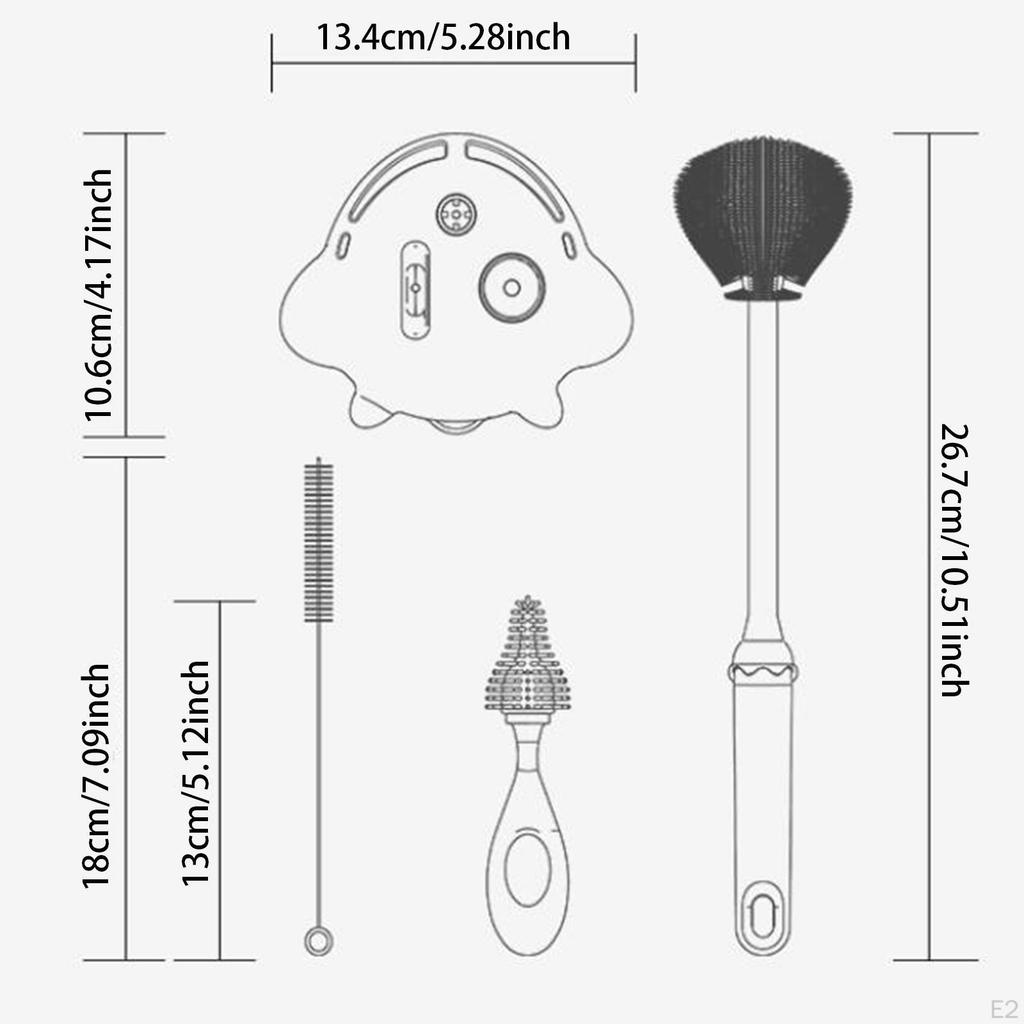 Milk Bottle Cleaning Brush Soft Water for Drinking Glasses Mugs